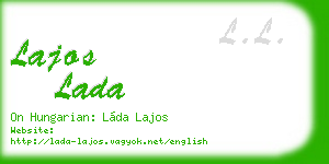 lajos lada business card